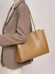 Genuine Leather Large Capacity Tote Bag – Women's Shoulder Purse & Shopper for Work & Daily Carry