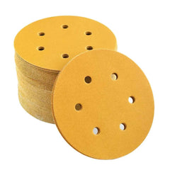 100pcs 6 Inch 6-Hole Sanding Discs 150mm | Hook & Loop Orbital Sander Sandpaper Woodworking Automotive