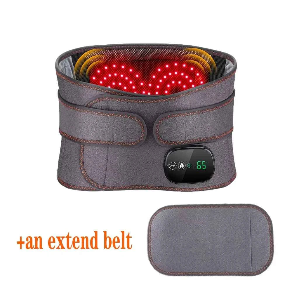Cordless Waist Belt Massager – Heated Vibration Lumbar Support & Back Relief Brace
