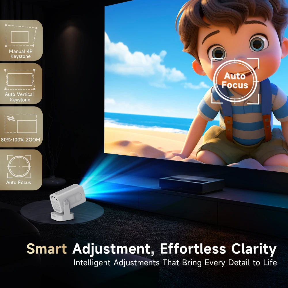 Mini Smart Projector Native 1080P with 4K Support by Snagg A Projector