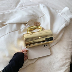 Golden Cylinder Acrylic Evening Clutch by Snagg It Purses