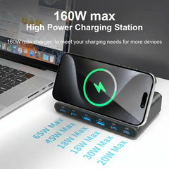 160W USB Wireless Charging Station