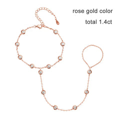 3mm D Color Moissanite Adjustable Tennis Bracelet