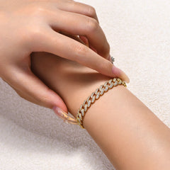 Moissanite Cuba Chain Bracelet by Snagg A Bracelet