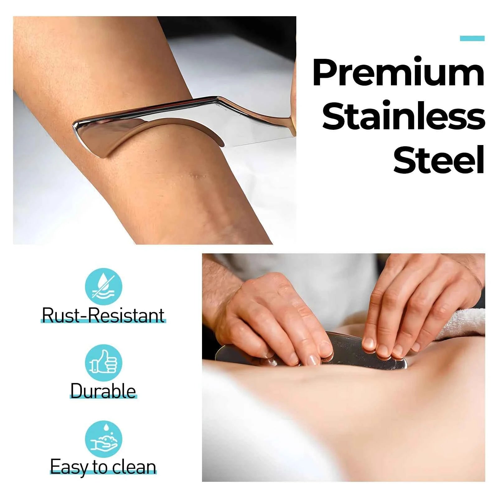 5 in 1 Stainless Steel Gua Sha & IASTM Massage Tool