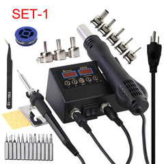 2-in-1 SMD Rework Soldering Station with Hot Air Gun & Iron - SnaggIt
