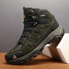 Men's Suede High-Top Winter Boots – Suede & Mesh Trekking Boots with Non-Slip Sole
