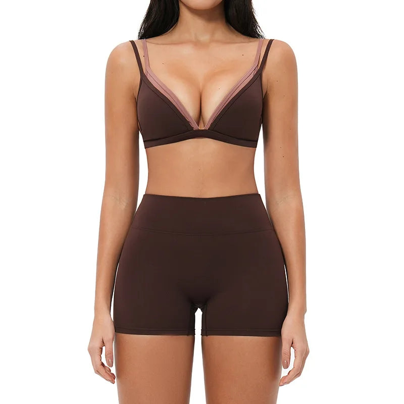 Women's 2-Piece Seamless Yoga Set | Sports Bra & High Waist Leggings Fitness Tracksuit