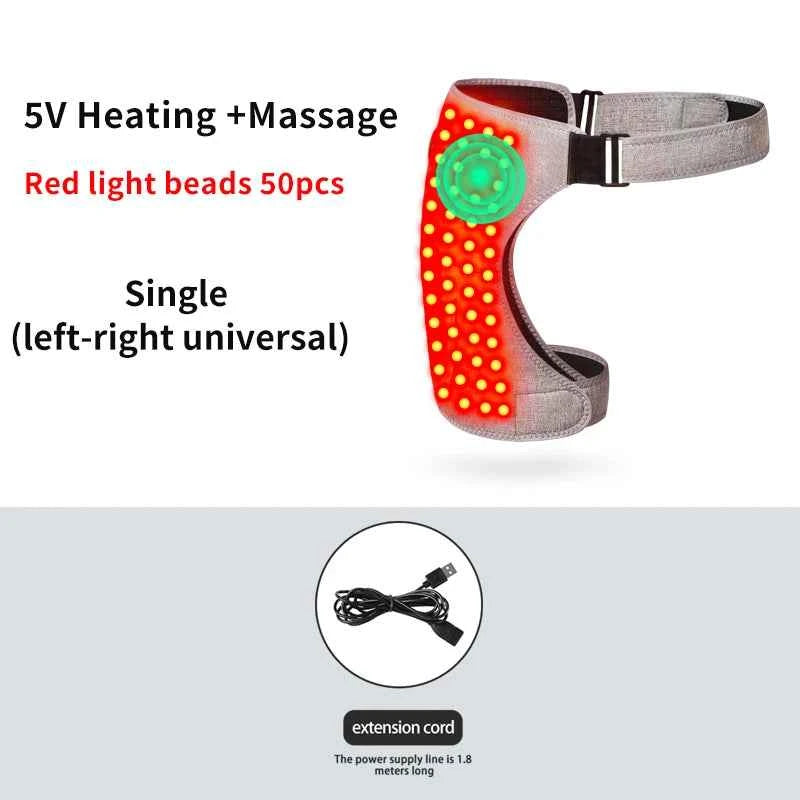 Hip Massager with Red Light Heat & Vibration Therapy – Muscle Recovery & Joint Relief Support