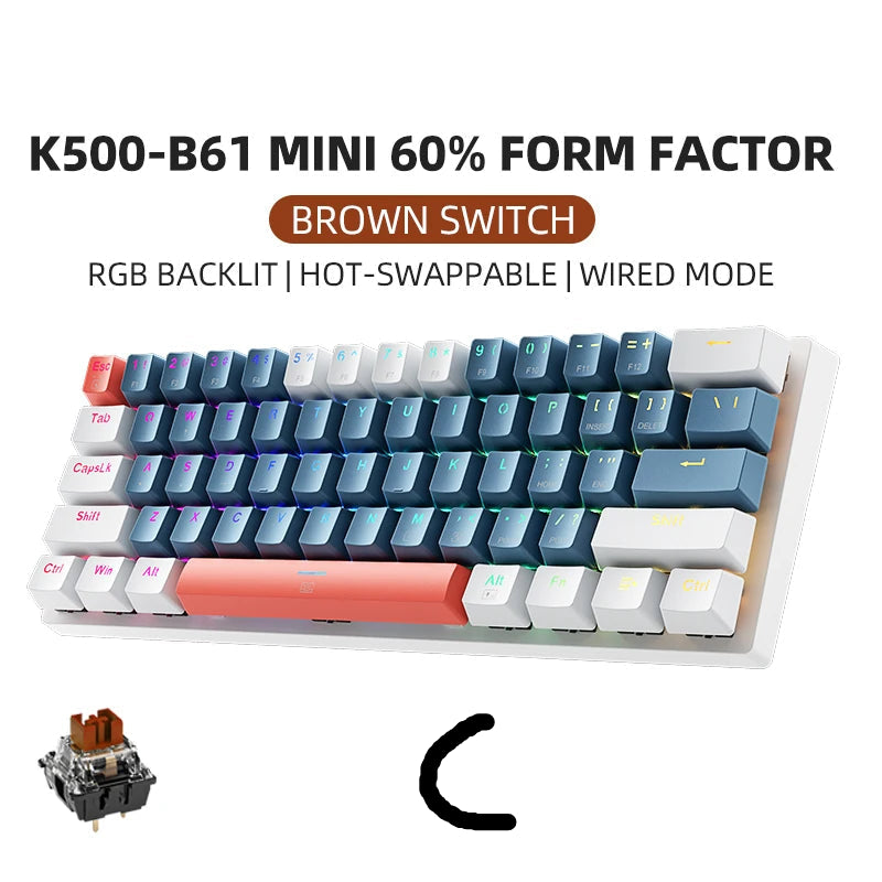 60% Mini Mechanical Keyboard for Gaming by Snagg A Keyboard