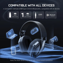Wireless Gaming Headphones with Mic for PC, PS5 & Xbox by Snagg A Gaming Headset