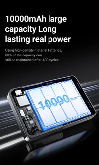 ACEFAST 10000mAh Magnetic Wireless Power Bank with Bracket For iPhone 16/15 PD20W/22.5W USB C Fast Charging For Samsung S24/S25 by SnaggIt