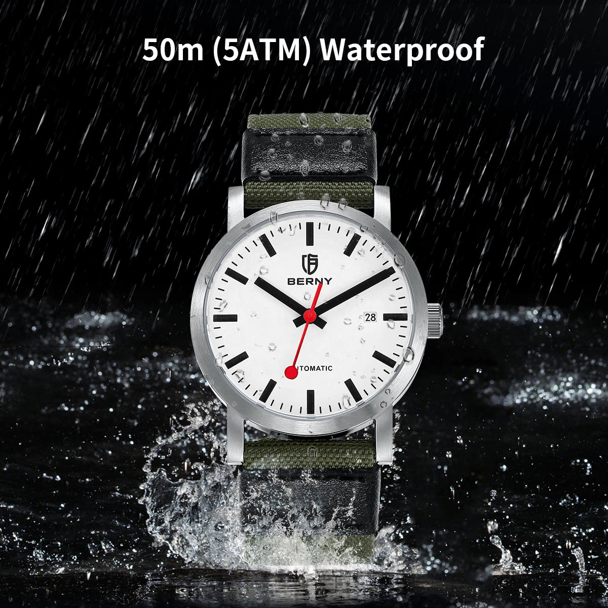 BERNY Swiss Railroad Automatic Watch