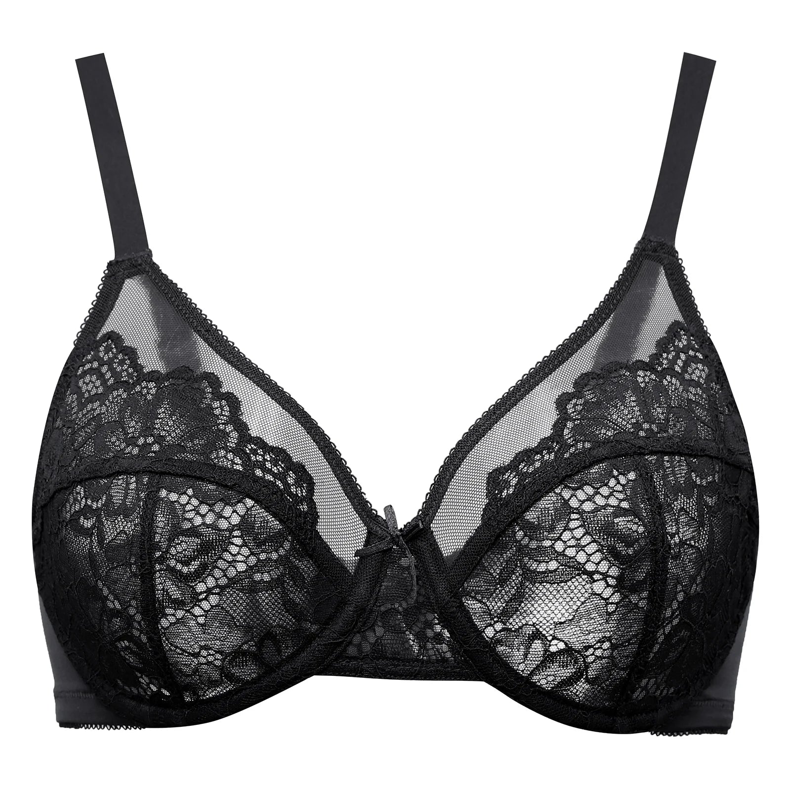 Plus Size Minimizer Bra | Floral Lace Underwire Full Coverage