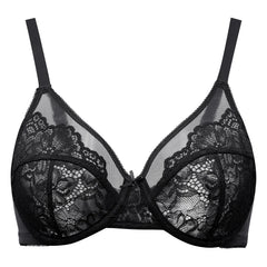 Plus Size Minimizer Bra | Floral Lace Underwire Full Coverage