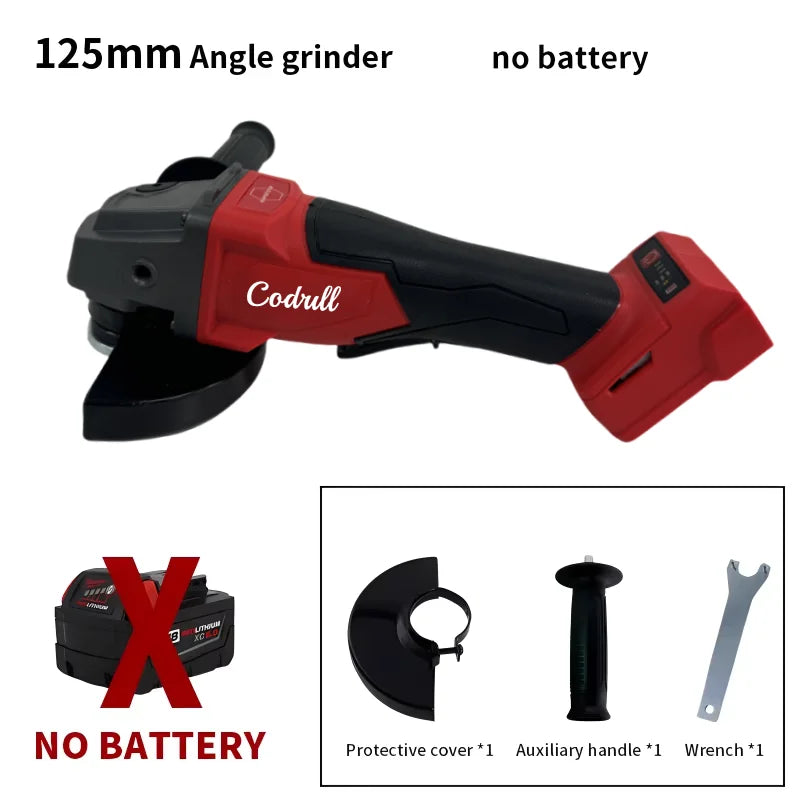 100/125mm Brushless Cordless Angle Grinder