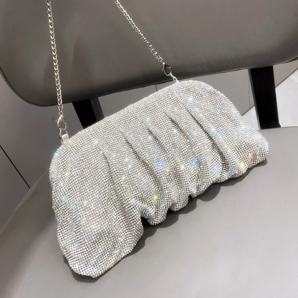 Elegant Rhinestone Crystal Evening Clutch by Snagg It Purses