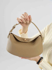 Genuine Leather Minimalist Crossbody Bag – Small Luxury Fashion Handbag & Shoulder Bag for Women (24×11×11cm)