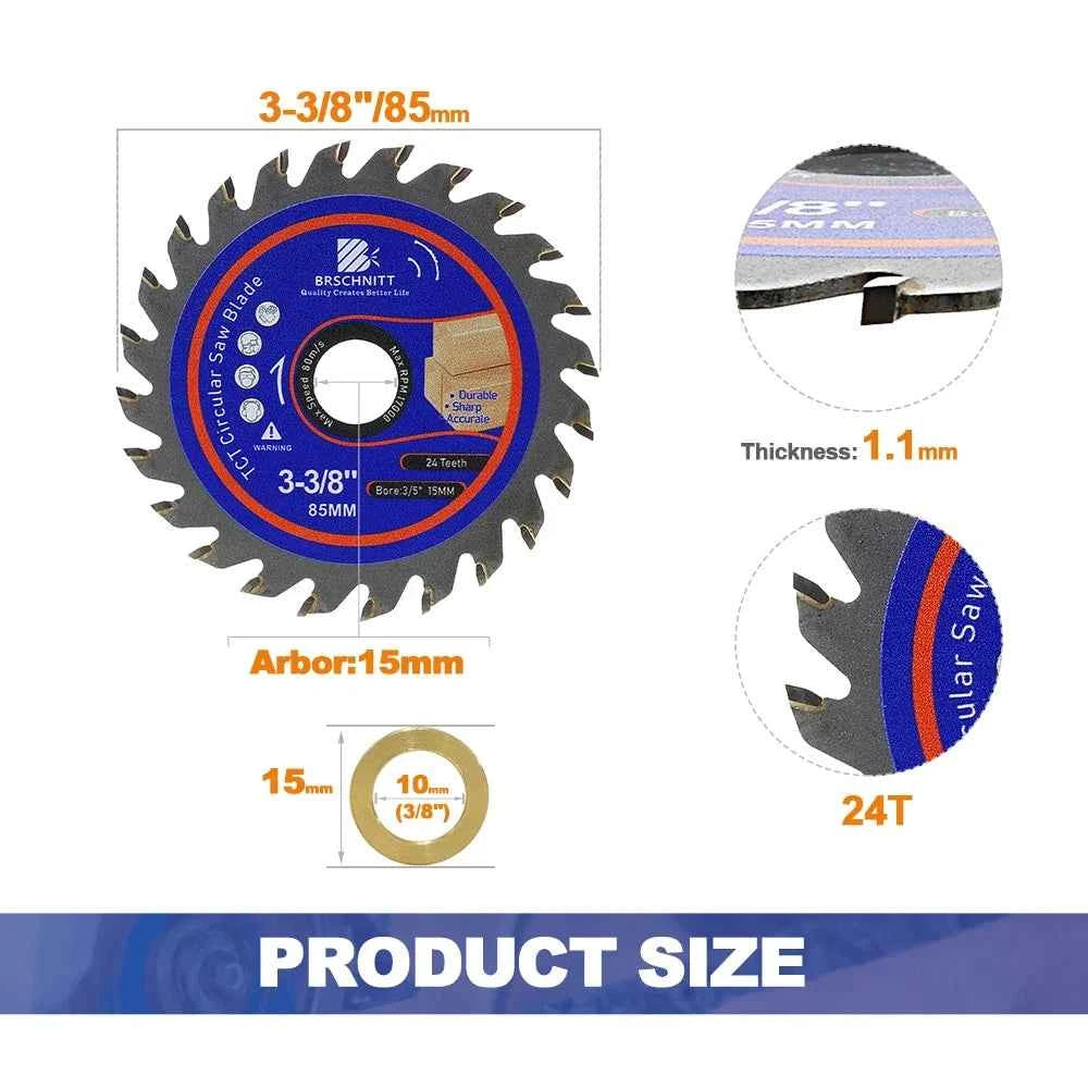 Carbide Tipped Mini Saw Blades | 75mm & 85mm Precision Cutting Discs