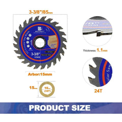 Carbide Tipped Mini Saw Blades | 75mm & 85mm Precision Cutting Discs