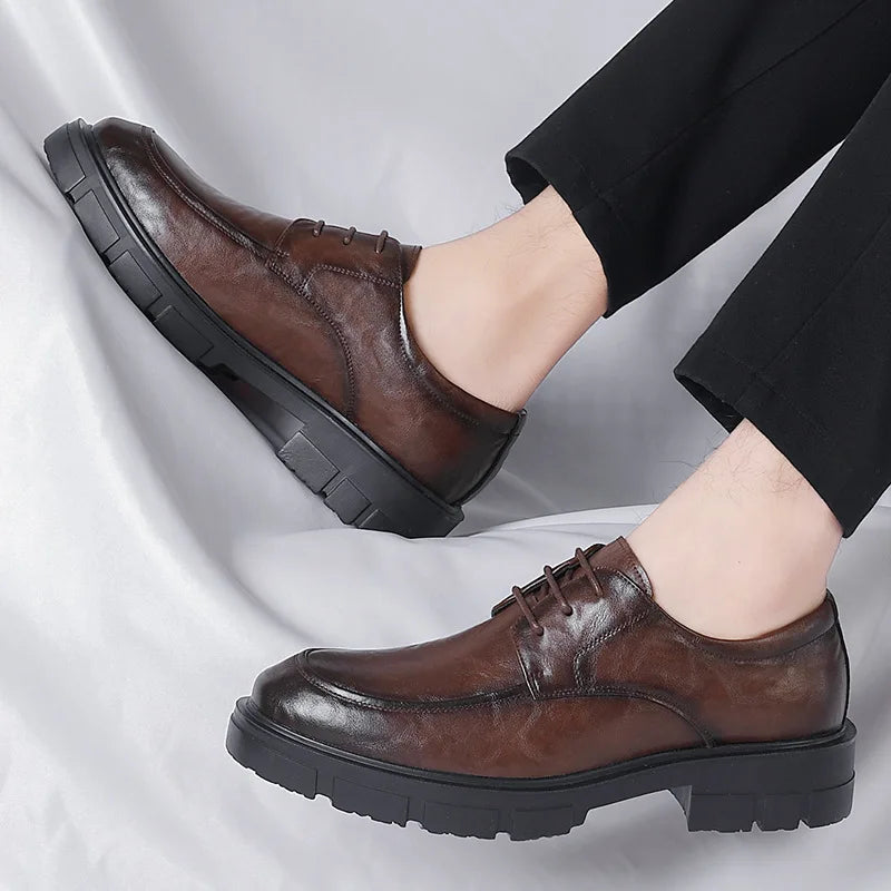 Men’s Height-Increasing Leather Dress Shoes by Snagg A Shoes