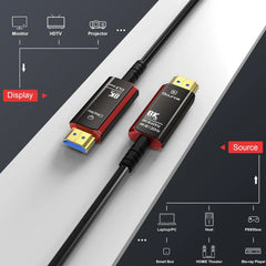 10M 8K HDMI 2.1 Fiber Optic Cable Support for PS5 & PC by Snagg An HDMI Cable