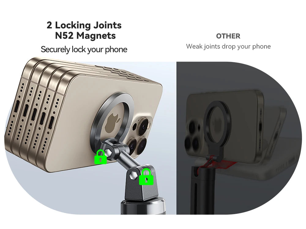 Phone Holder Magnetic Selfie Stick by Snagg A Tripod