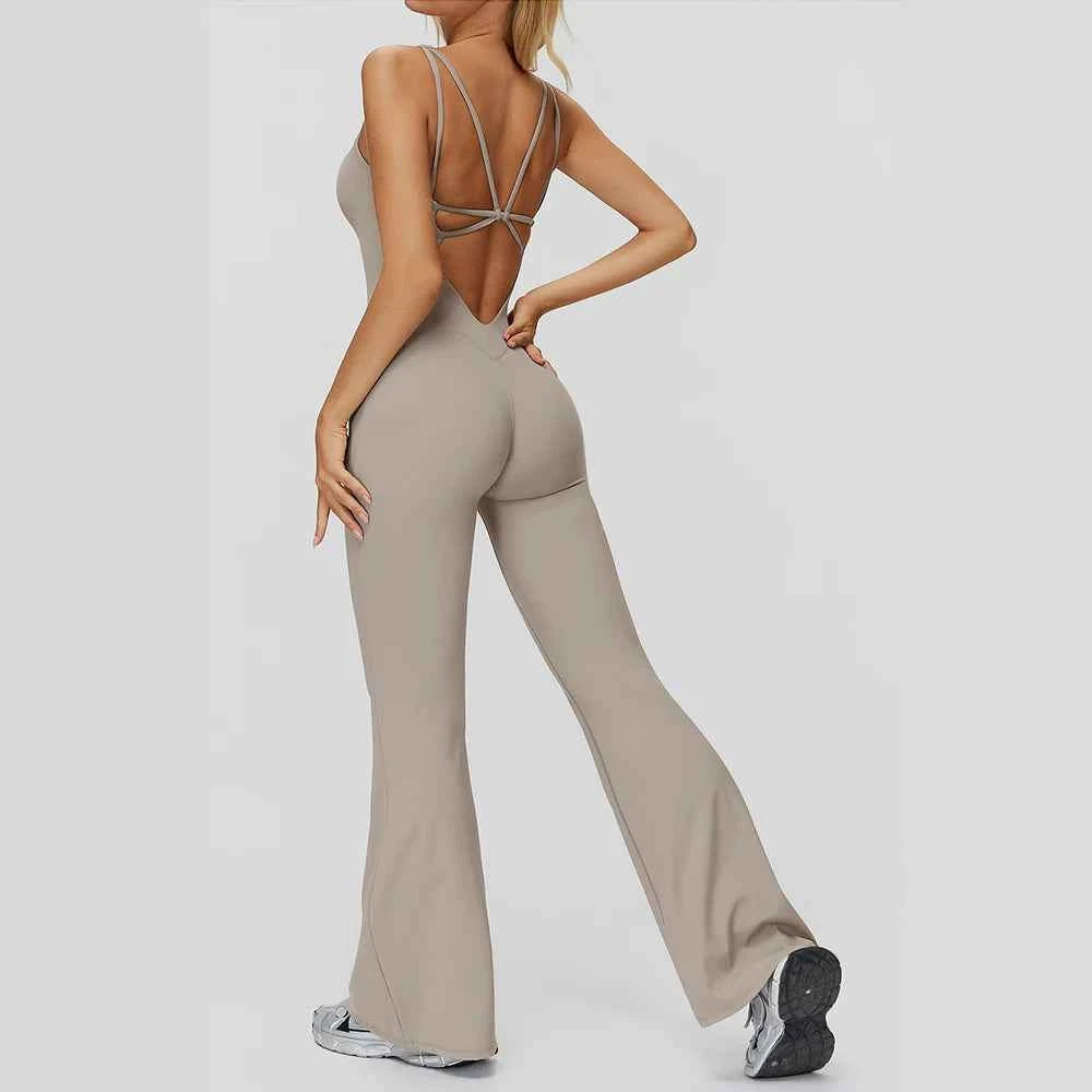 Women's Push-Up Sports Jumpsuit | Gym Tracksuit Yoga Suit Fitness Romper Stretch Bodysuit Activewear