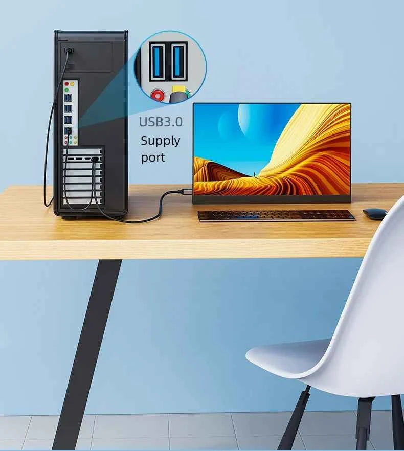HDMI Male to USB-C Female Adapter 4K@60Hz – Laptop HDMI Output to USB-C 3.1 Monitor