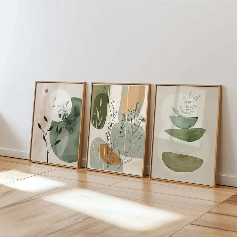 Botanical Art Set of 3 by Snagg A Print