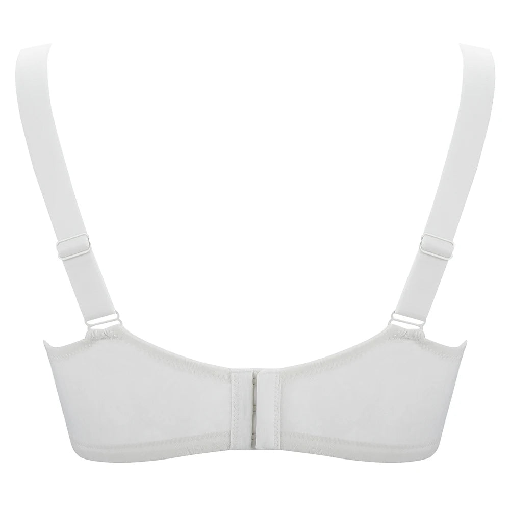 Plus Size Minimizer Bra | Lace Underwire Full Coverage Unlined Wide Strap