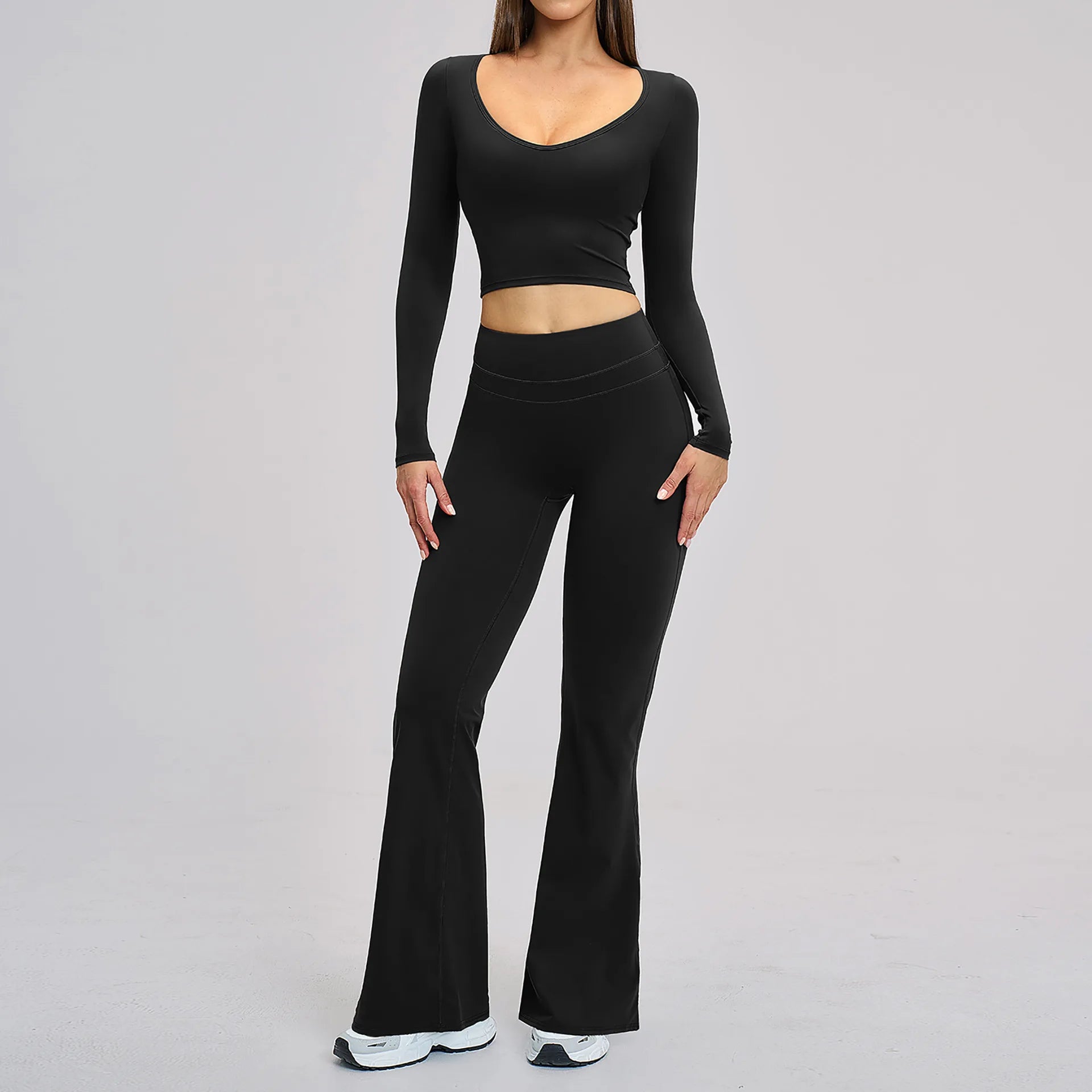 Women's 2-Piece Fitness Tracksuit | Seamless Sports Bra & High Waist Leggings Yoga Gym Set