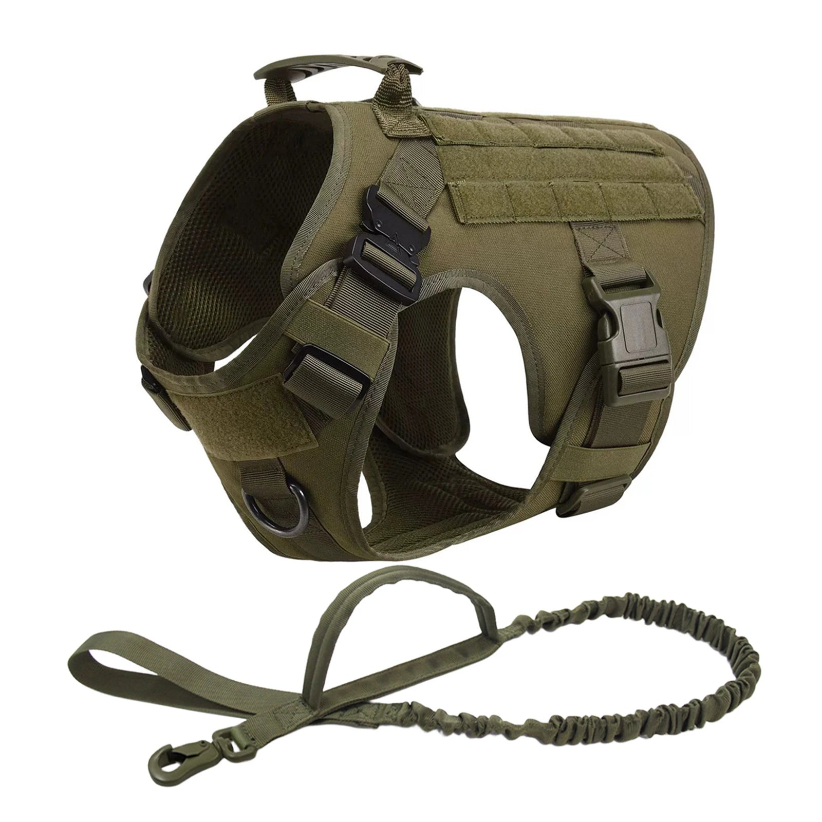 Tactical Dog Harness with MOLLE Pouches – Training Vest for Medium & Large Dogs, German Shepherd