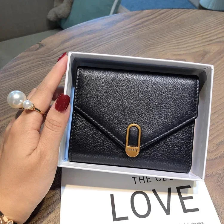 Soft Genuine Short Wallet for Women