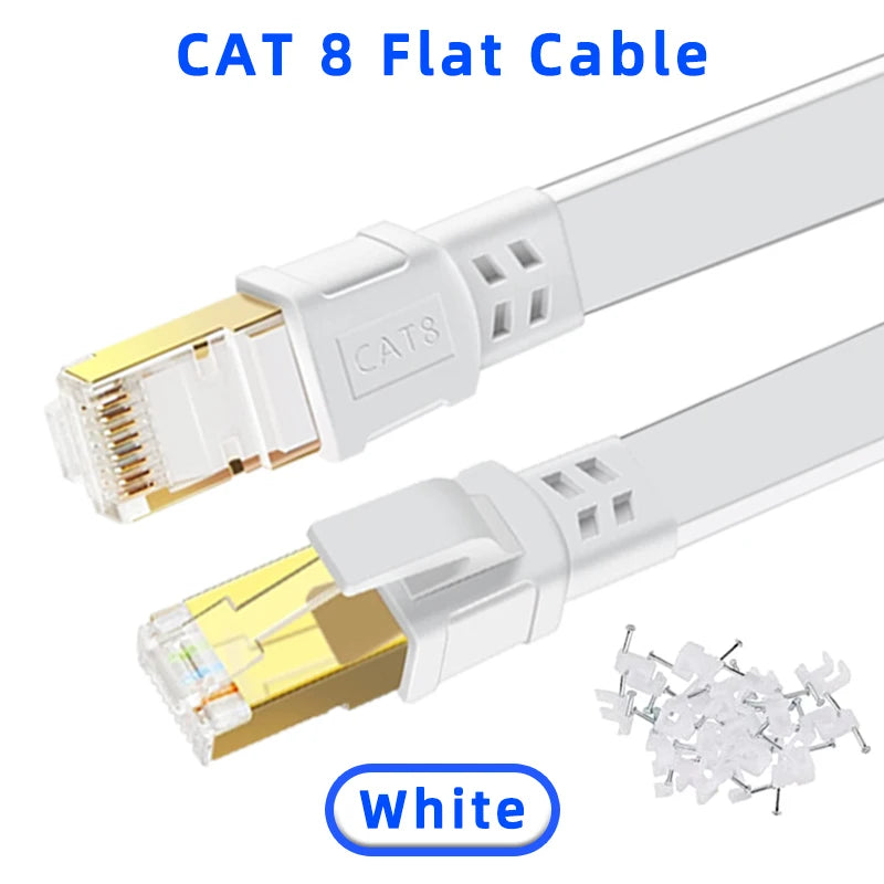 Cat8 Ethernet Cable – Shielded High-Speed 40Gbps 2000MHz by Snagg A Network Cable