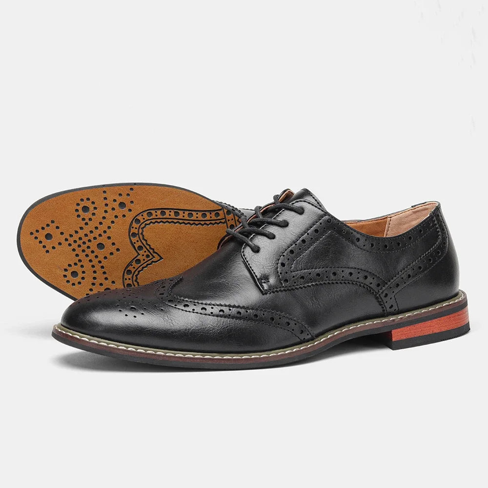 Men’s Brogue Dress Shoes – Lace-Up Formal Wedding & Social Shoes by Snagg A Shoes