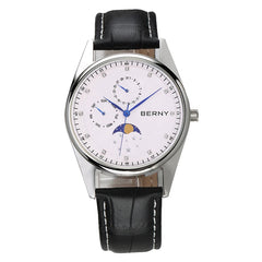 BERNY Men’s Moon Phase Quartz Watch