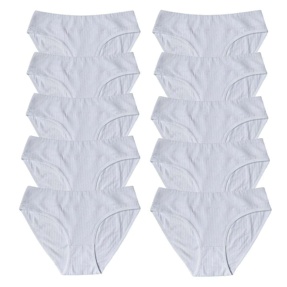 10-Pack Women’s Low-Waist Cotton Panties - SnaggIt