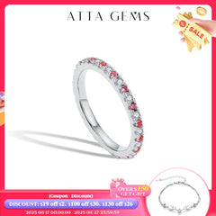 Round Moissanite & Sapphire Stackable Wedding Band