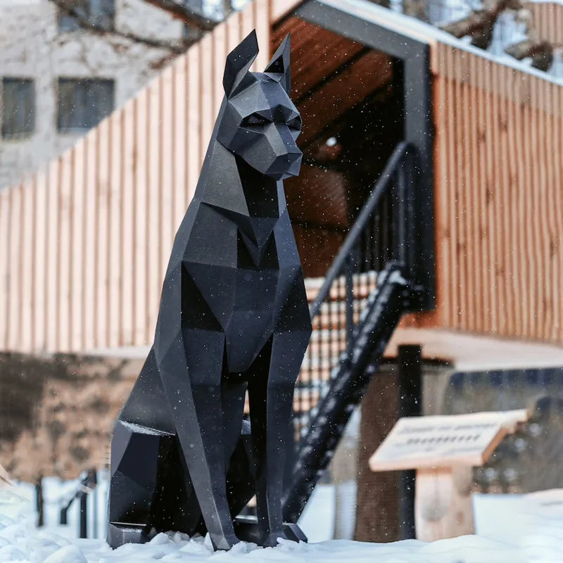 3D Doberman Papercraft Sculpture by Snagg A Sculpture