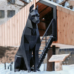 3D Doberman Papercraft Sculpture by Snagg A Sculpture