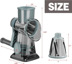 3 In 1 Rotary Cheese Grater And Veggie Slicer For Kitchen by Snagg A Slicer