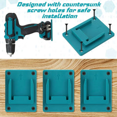 Cordless Drill & Power Tool Wall Mount Holder Compatible with Makita, DeWalt, Bosch & Milwaukee 18V Tools