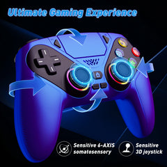 RH-5188 RGB Wireless Controller - Full Hall Effect & Programmable Precision for PS5