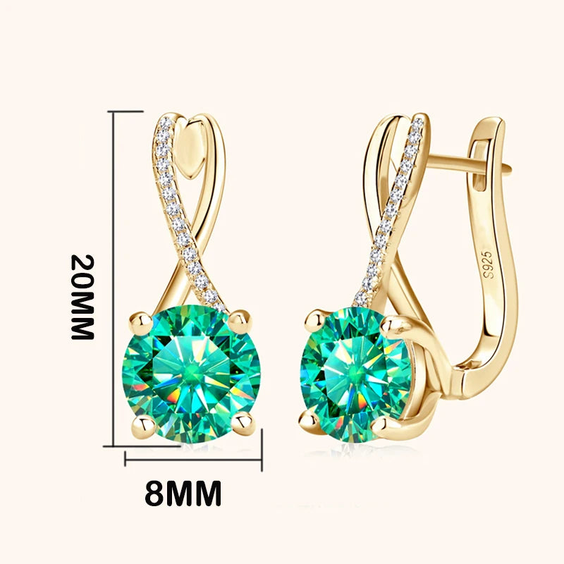 4CT Pink Moissanite Earrings