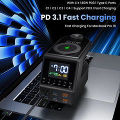 240W GaN Charger Station 4×140W PD3.1 USB Type C by Snagg A Charging Station