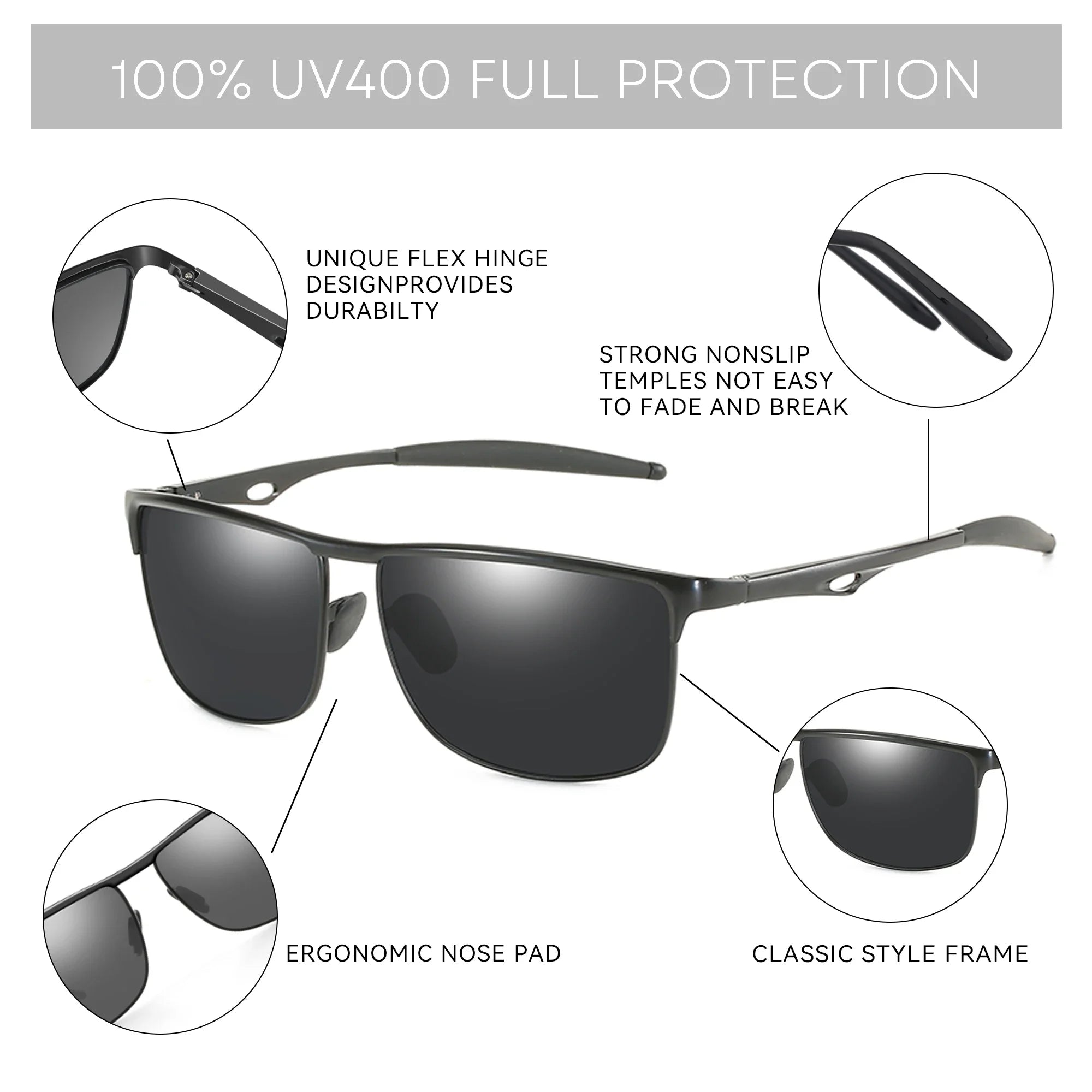 Fashion Aluminum Polarized Sunglasses by Snagg It Sunglasses