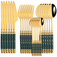 24Pcs Stainless Steel Cutlery Set by Snagg A Dinnerware