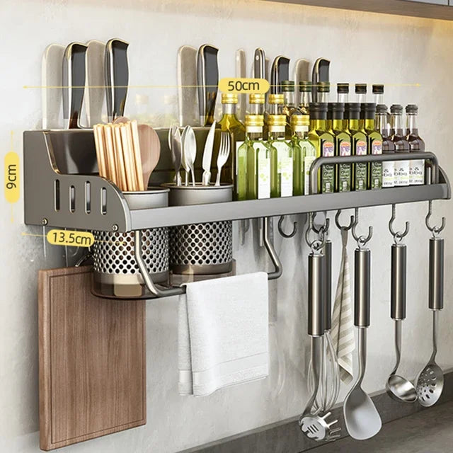 50cm Wall-Mounted Kitchen Storage Rack by Snagg A Rack