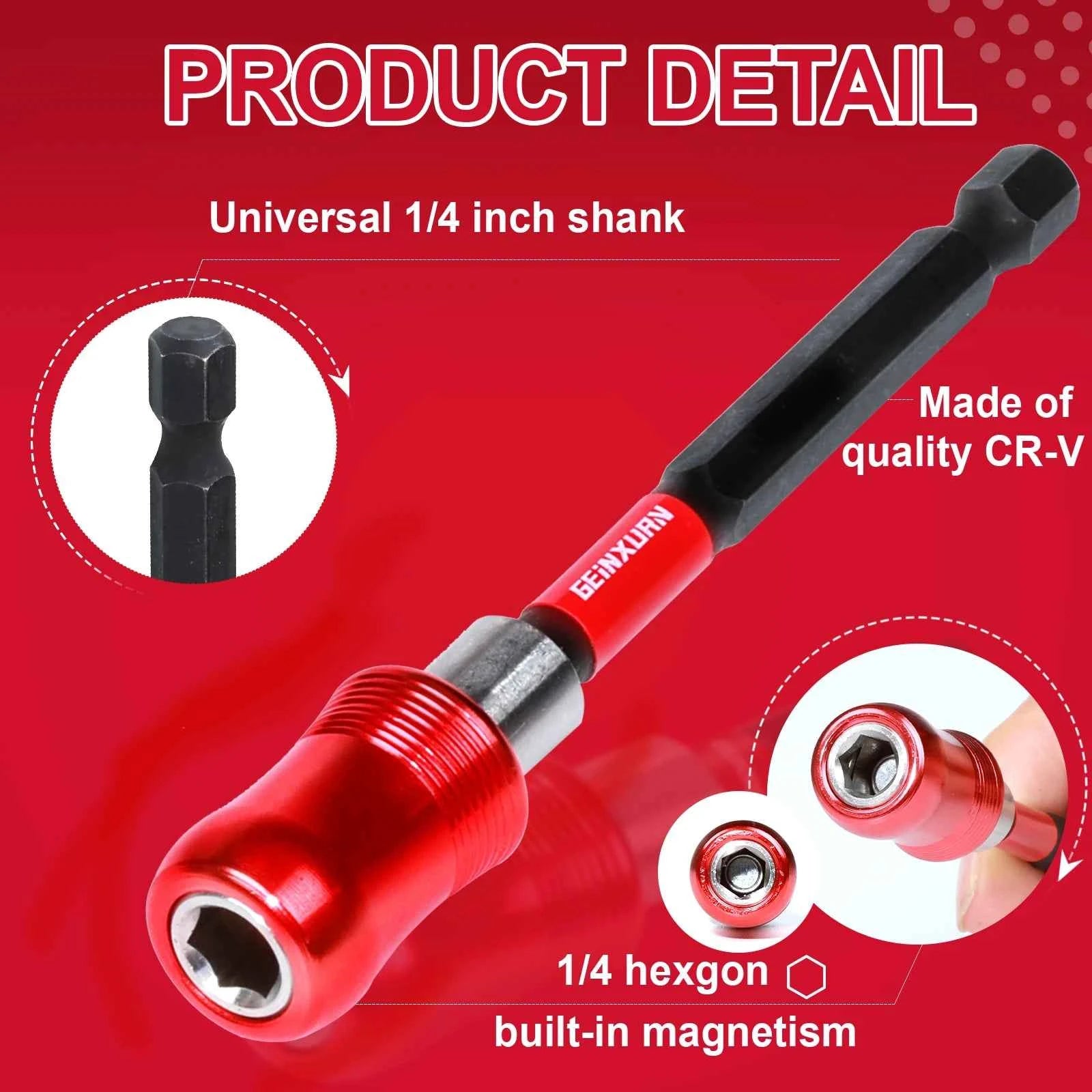 Hex Shank Quick-Change Screwdriver Bit Holder Set | Extension Drill Bit Guide Mixed 4–9pcs